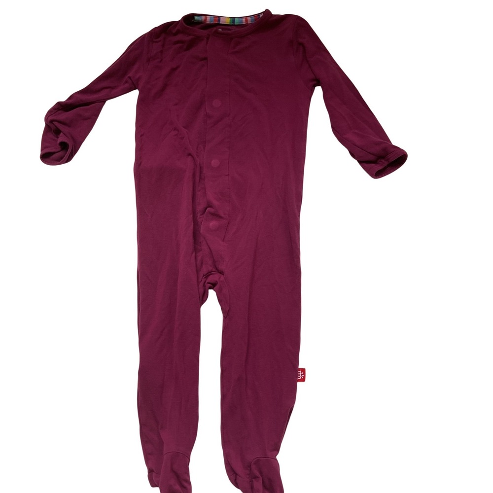 Magnetic Me Berry Purple Modal Magnetic Footie Pajamas 6-9 Months Baby Sleeper